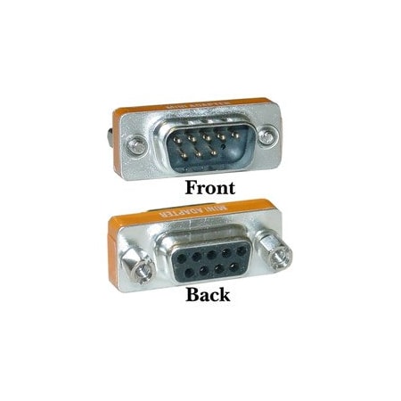 Cable Wholesale Mini Null Modem Adapter, DB9 Male to DB9 Female 31D1-28200